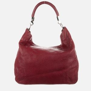 Yves Saint Laurent Red Hobo Shoulder Tote Purse